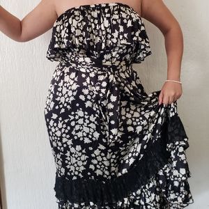 Miss Young Lee Silk Printed Midi Dress